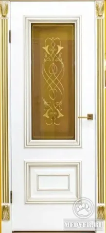 Декоративная витражная дверь-34