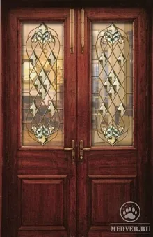 Декоративная витражная дверь-32