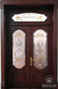 Декоративная витражная дверь-31