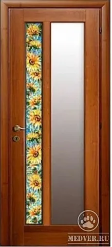 Декоративная витражная дверь-29