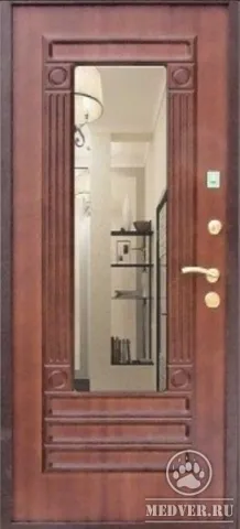 Декоративная входная дверь с зеркалом-133